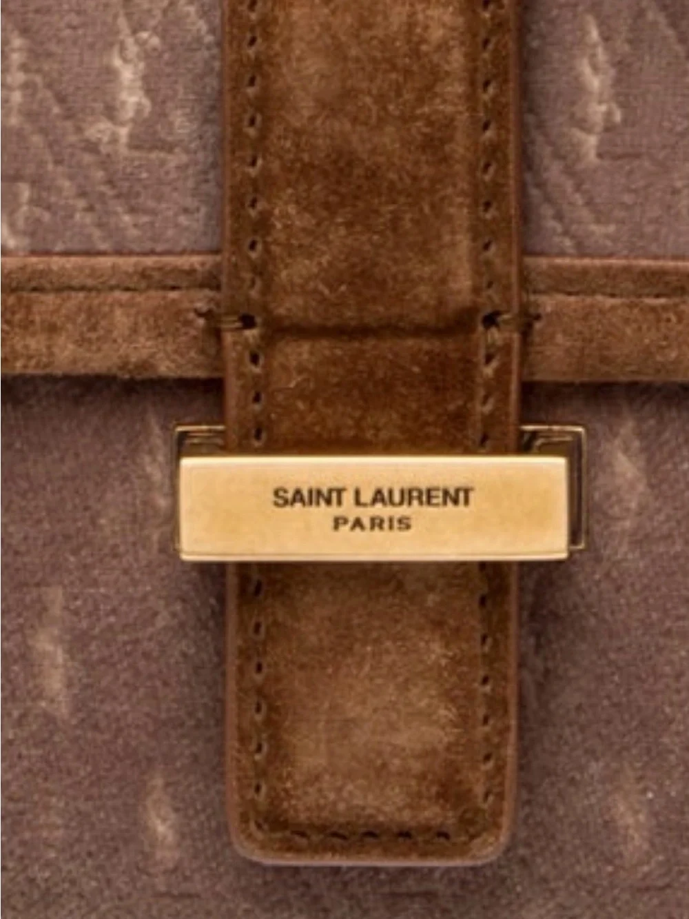 Saint Laurent Brown Signature Yves Crossbody Bag